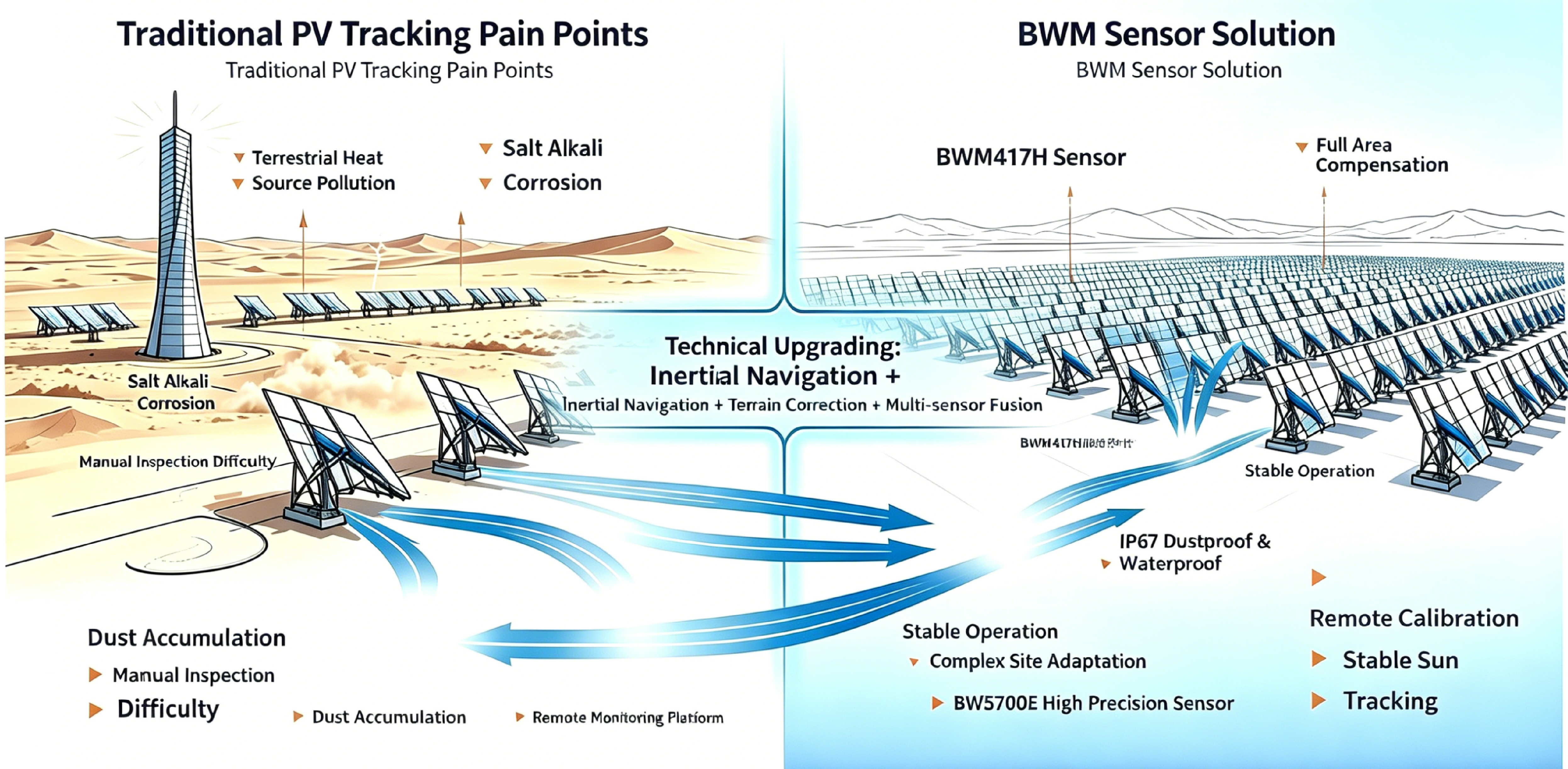 High-Precision Attitude Sensing Integrated Solution for Concentrated Solar Power